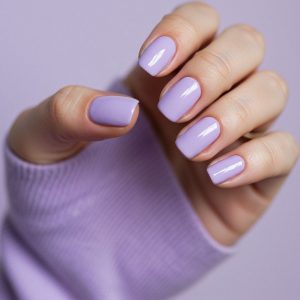 Маникюр апреля 2026: лавандовый цвет на ногтях