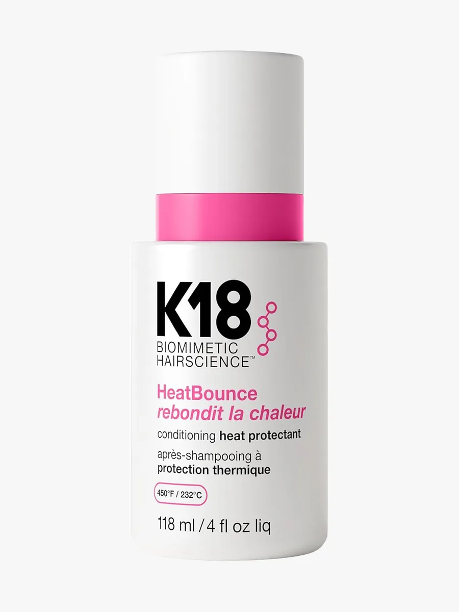 Термозащитное средство K18 HeatBounce на белом фоне