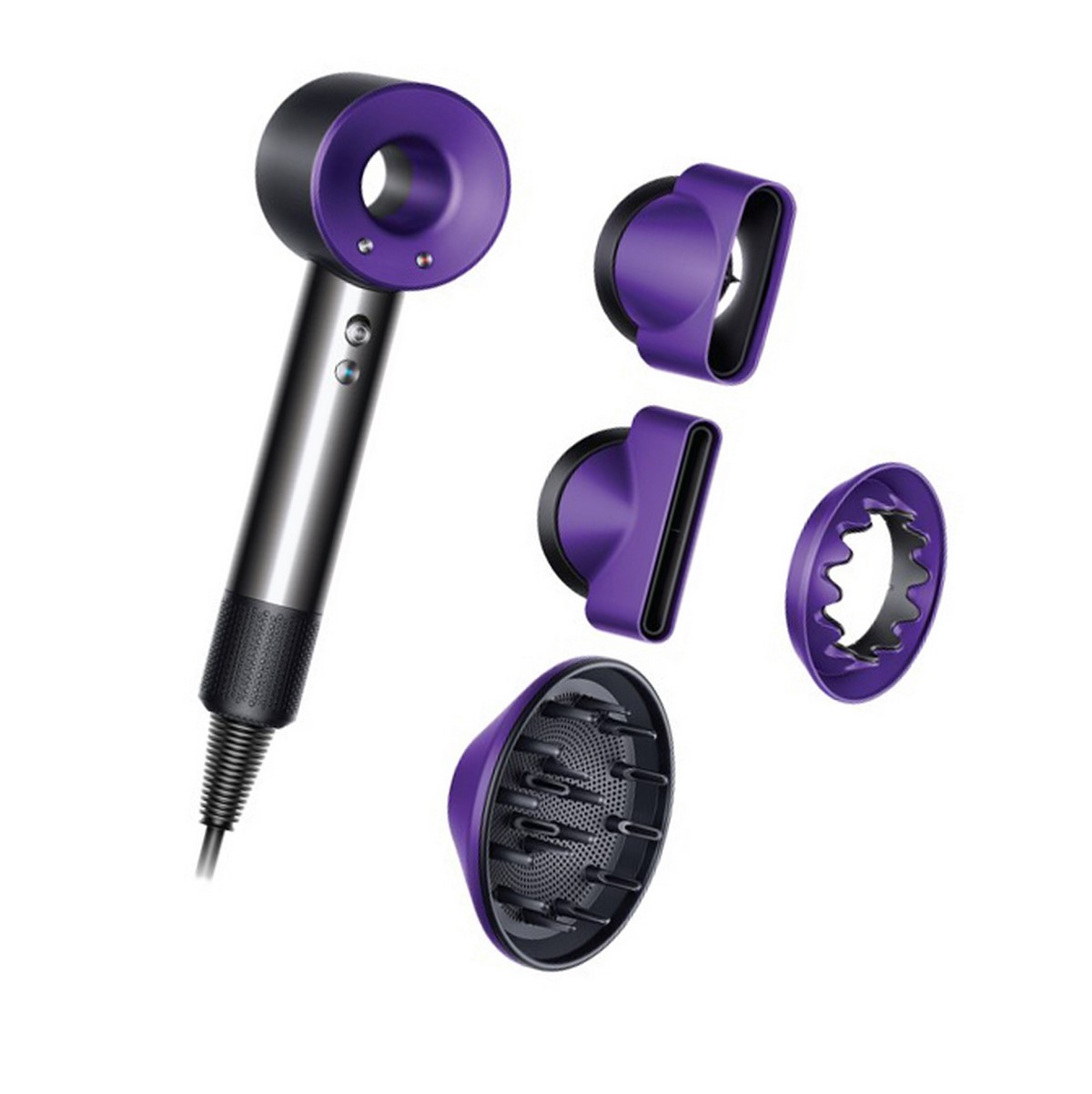 Фен Dyson Supersonic и насадки для разных типов укладки