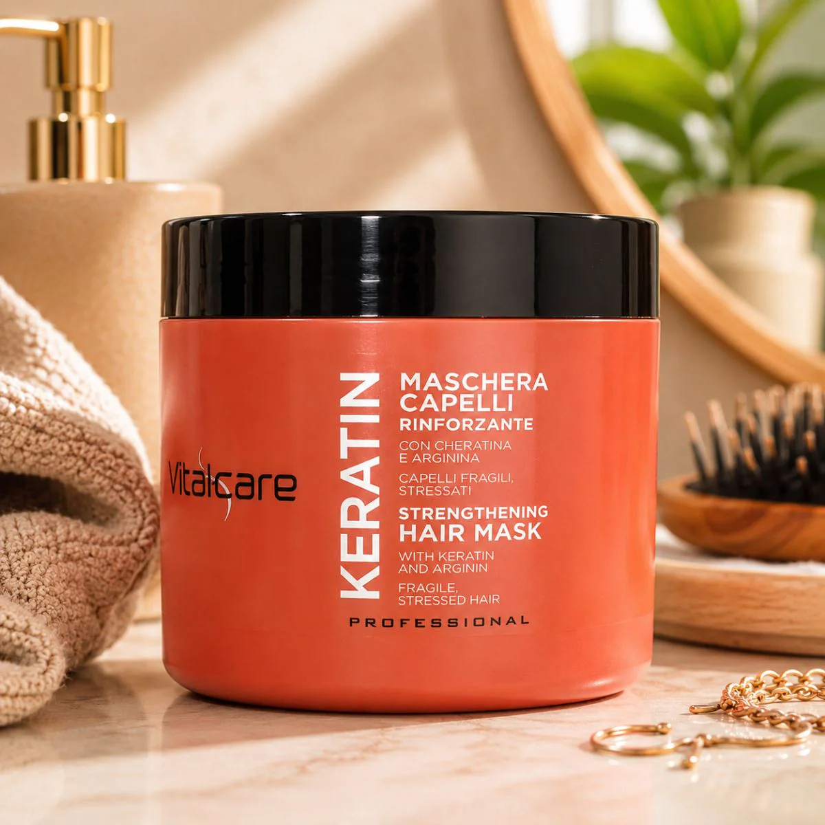 Укрепляющая маска Vitalcare Keratin для ломких волос